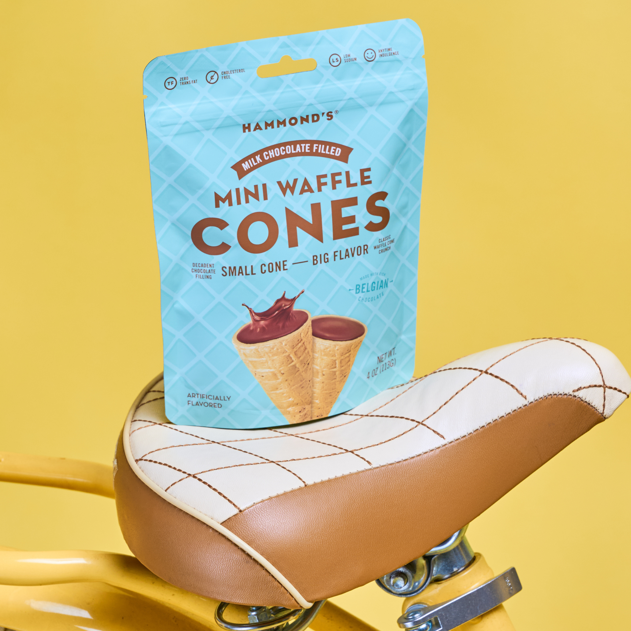 Milk Chocolate Filled Mini Waffle Cones